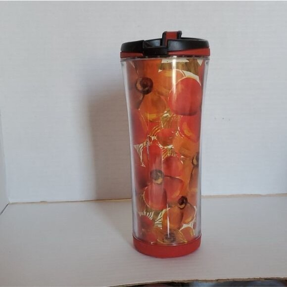 Starbucks 2008 Red Floral Poppy Travel Hot Coffee Tumbler Cup Mug 16 Oz Grande - Picture 5 of 16